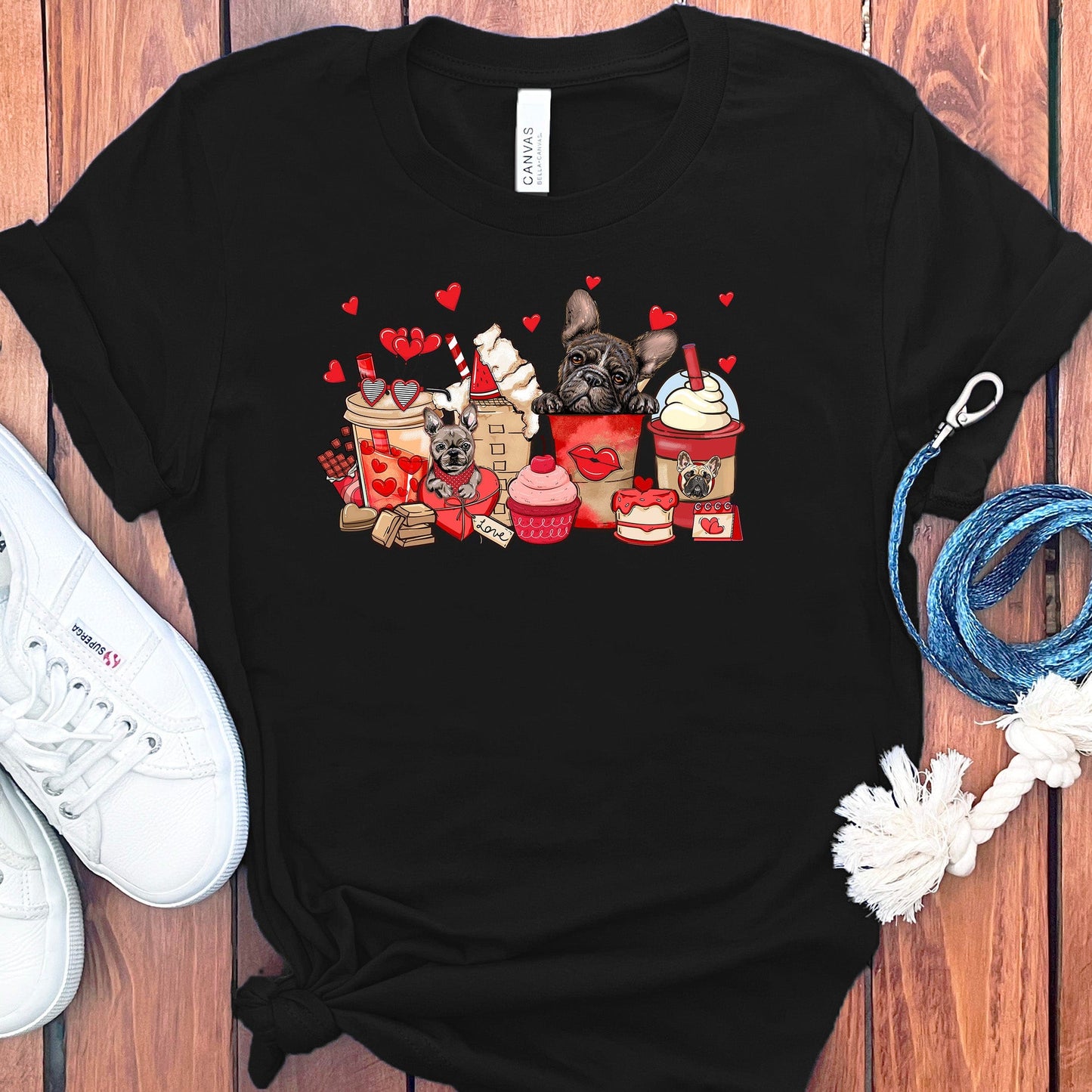 VALENTINE FRENCH BULLDOGS T-SHIRT