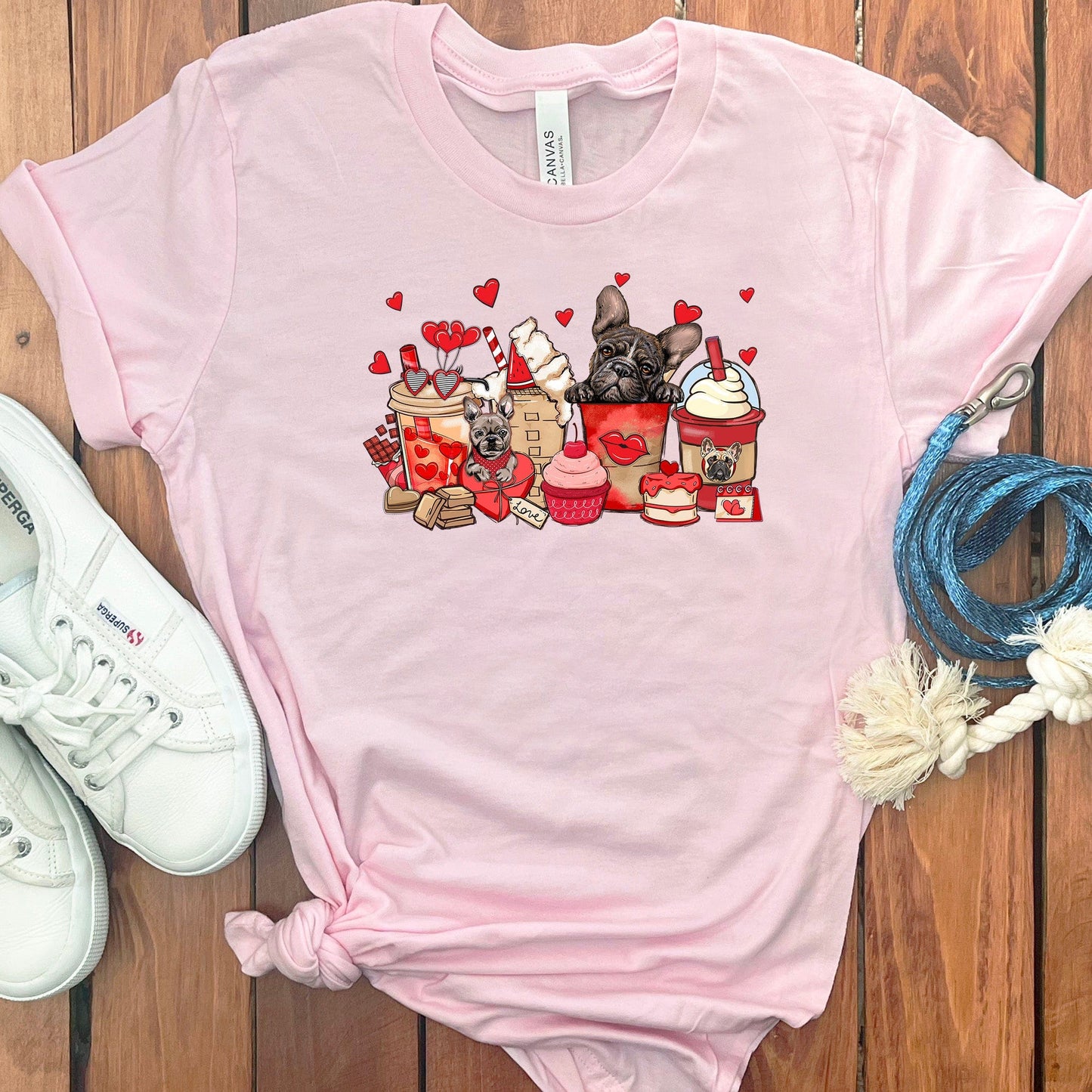 VALENTINE FRENCH BULLDOGS T-SHIRT