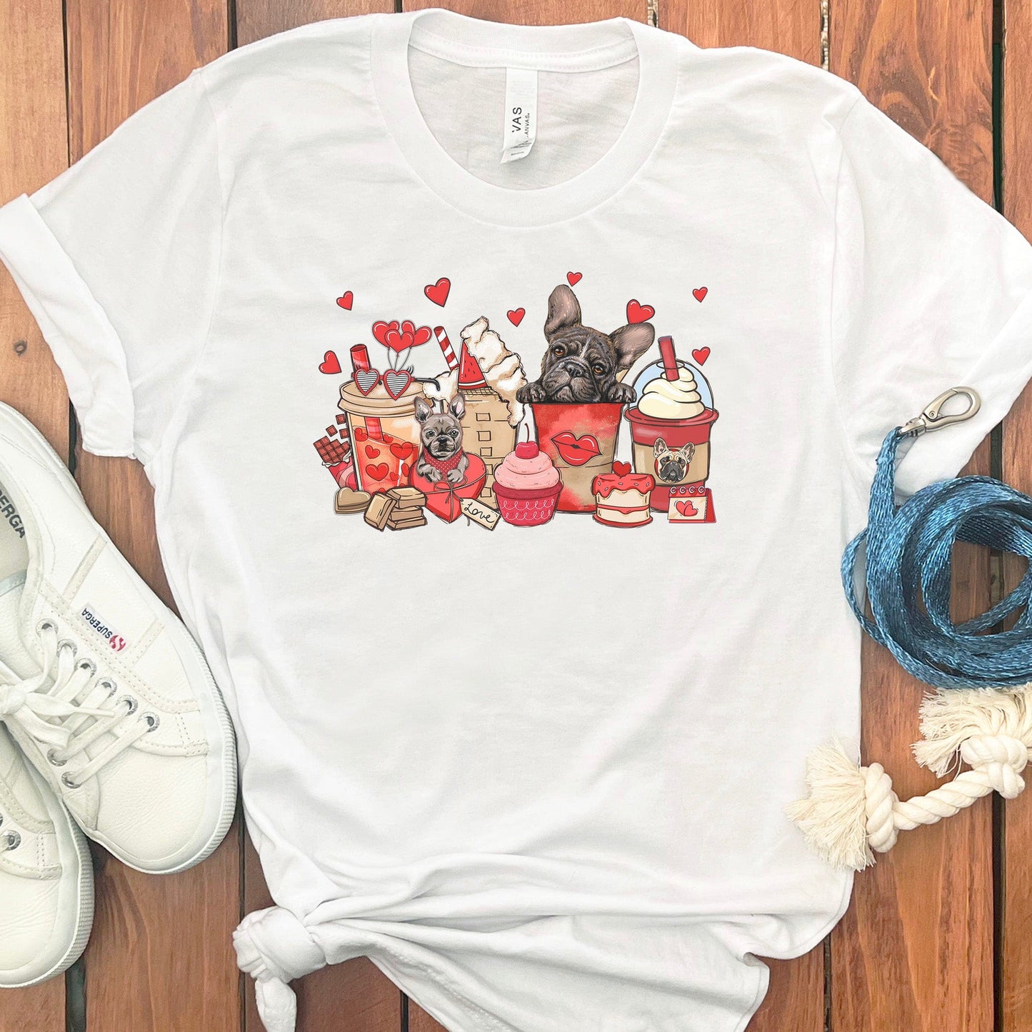 VALENTINE FRENCH BULLDOGS T-SHIRT