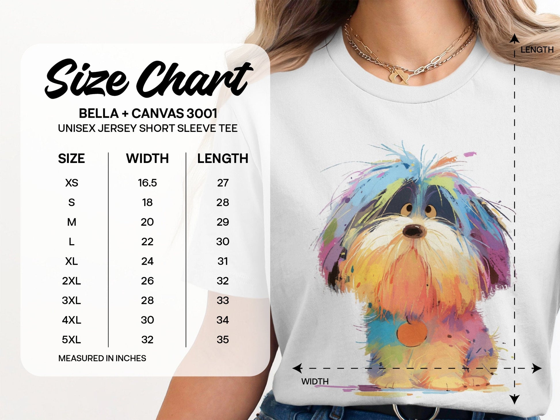Colorful Shaggy Dog Printed Tee Unisex Jersey product