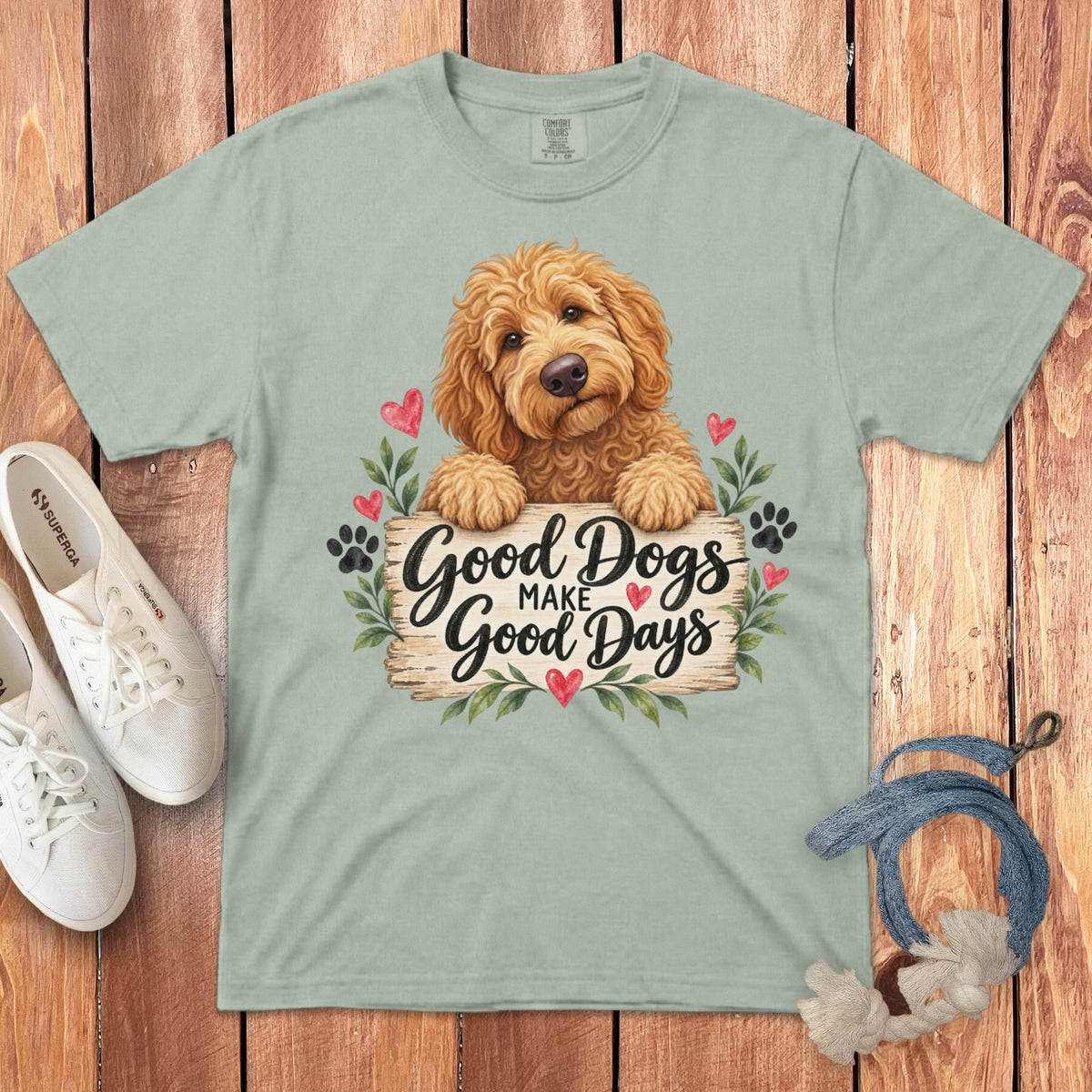 Apricot Goldendoodle Good Days Signature T-Shirt