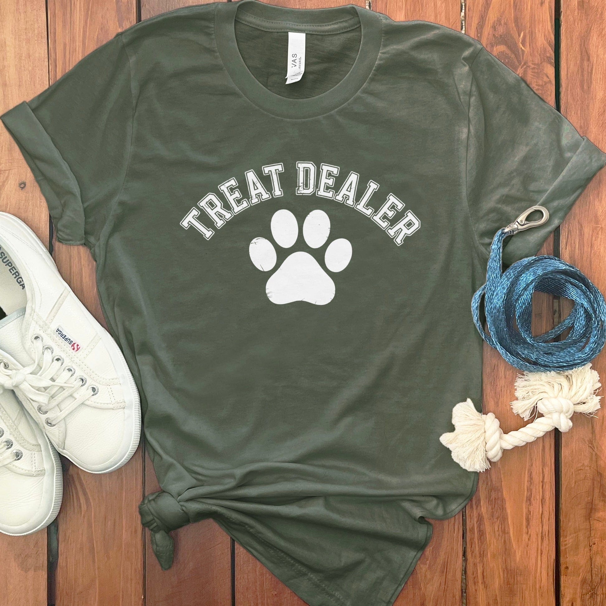 Treat Dealer Paw Print Design Graphic Tee product