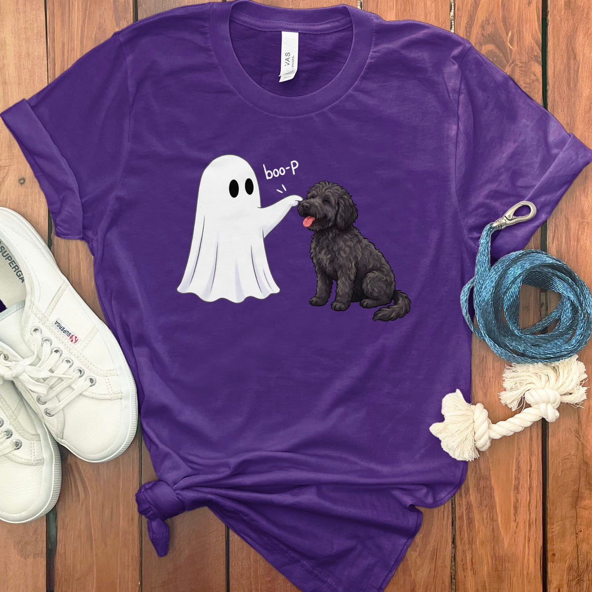 Black Goldendoodle Ghost Boop T-Shirt in by Puppy Jo