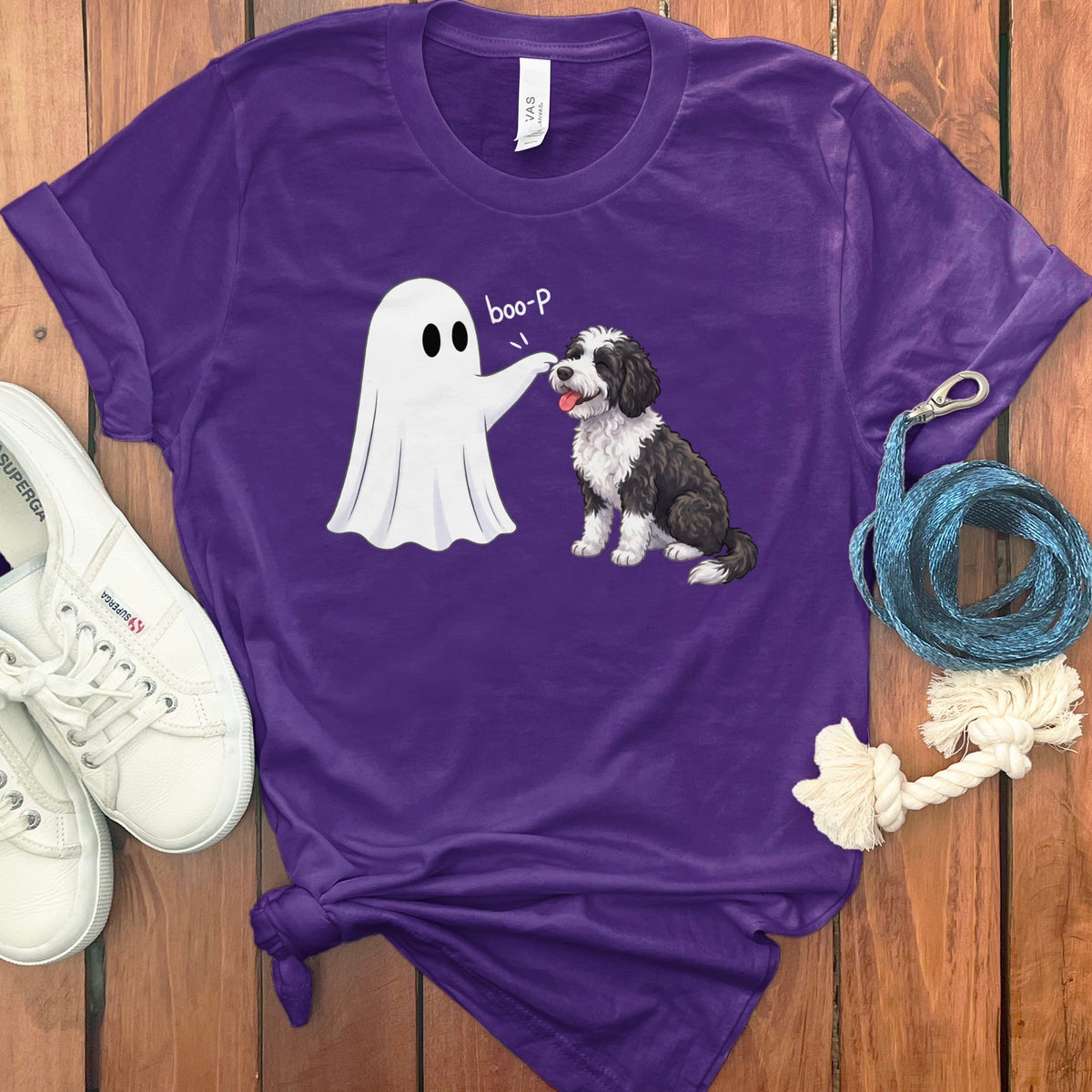 Sheepadoodle Ghost Boop T-Shirt in by Puppy Jo