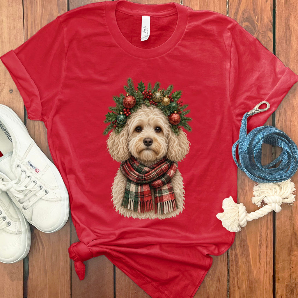 Maltipoo Holiday Crown T-Shirt in Red / S by Puppy Jo