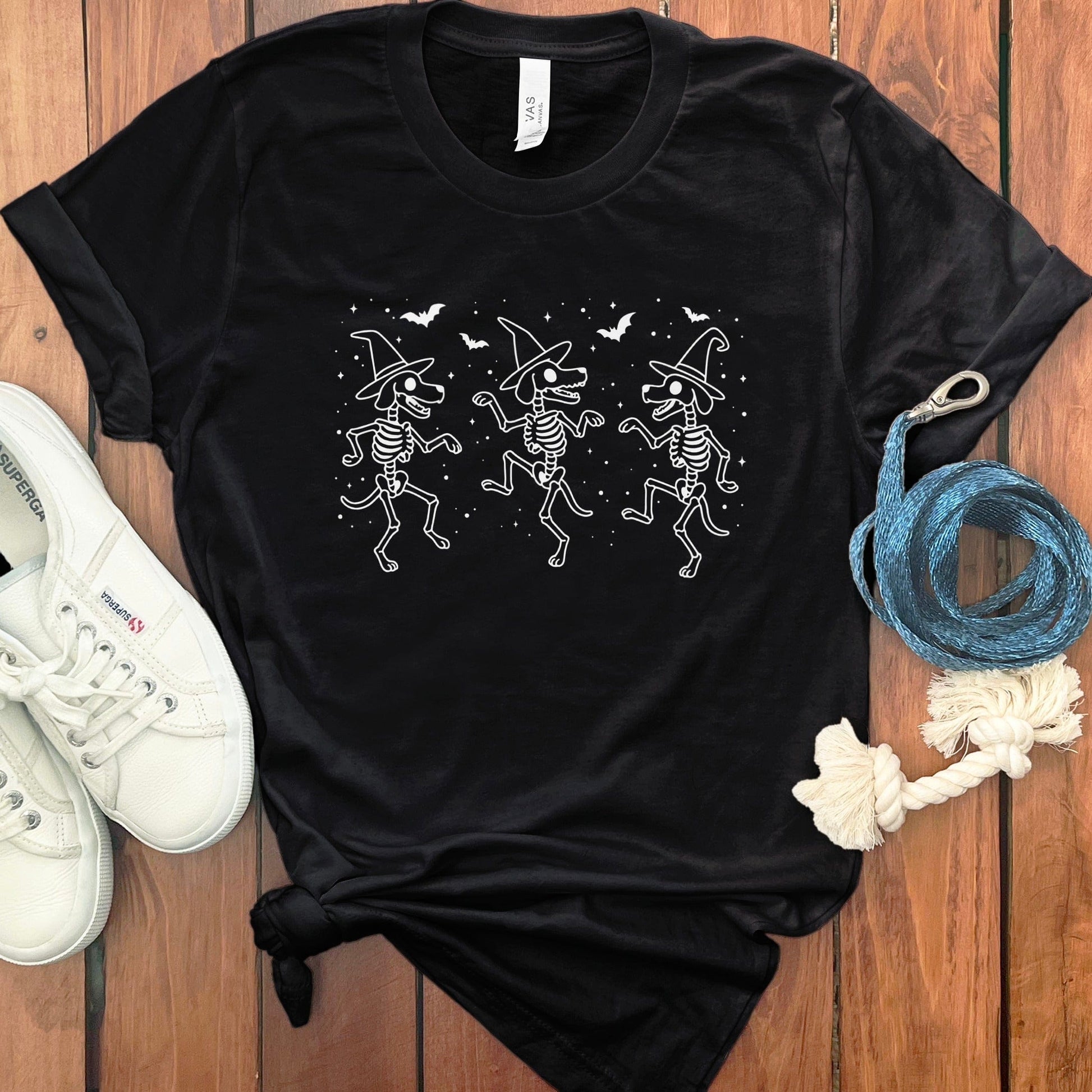 Skeletons Dancing In Witch Hats Halloween Shirt product
