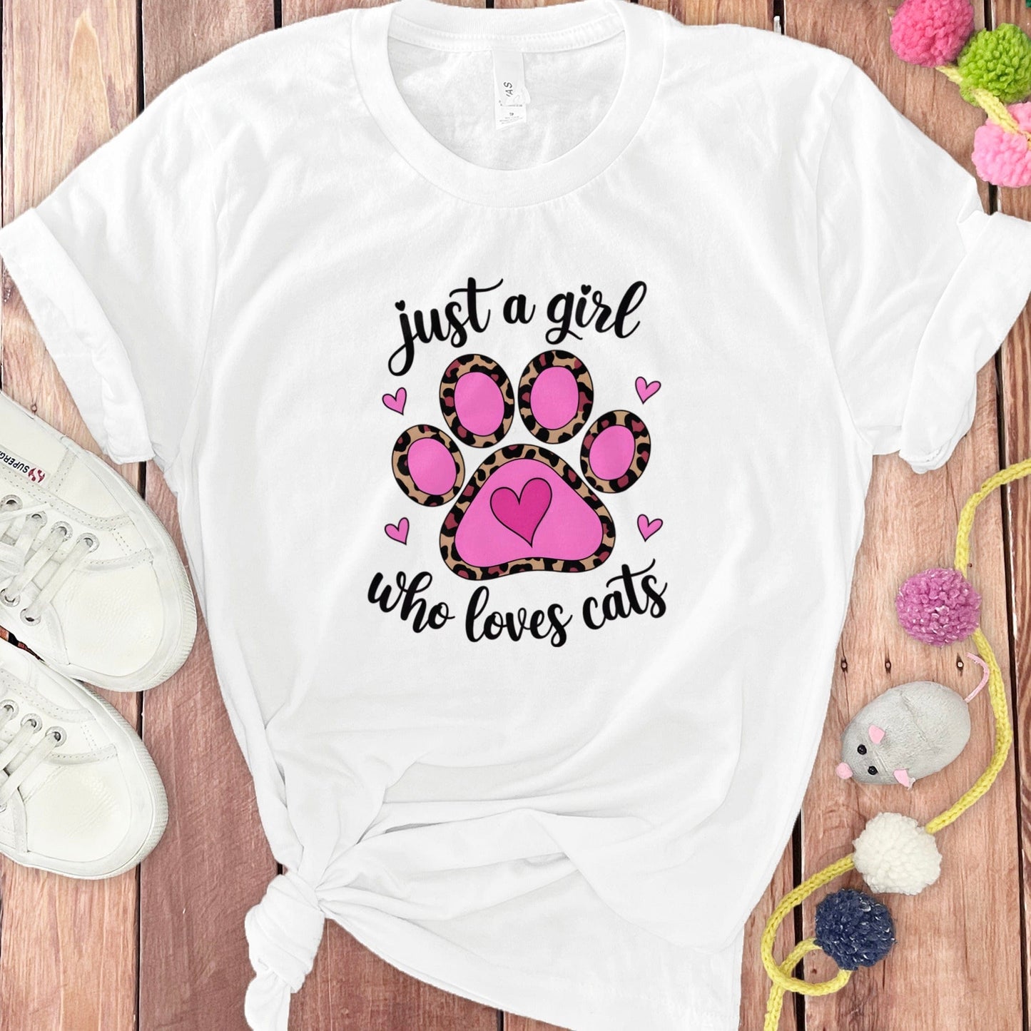 Just a Girl Who Loves Cats Graphic Tee product