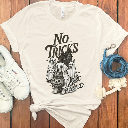 No Tricks Just Treats Ghostly Dog T-shirt product type