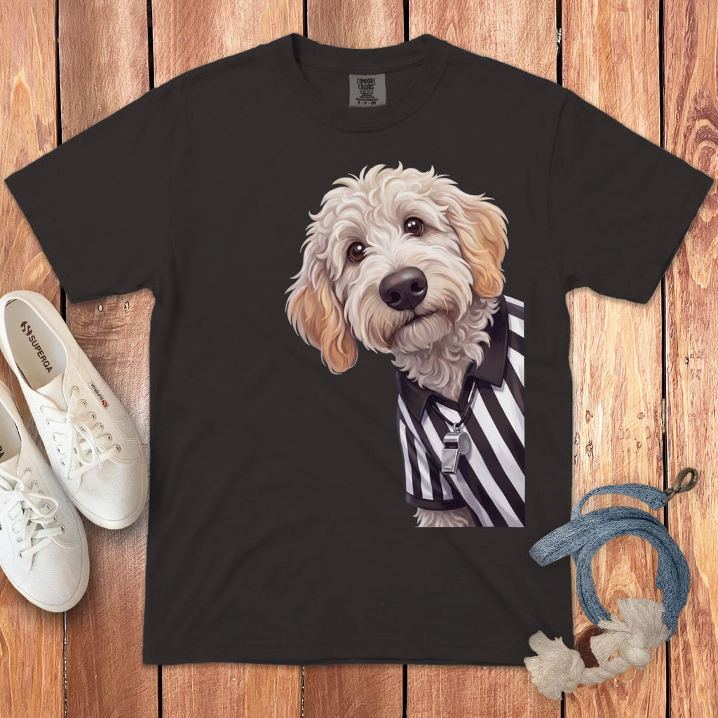 Maltipoo Football Referee Signature T-Shirt in Graphite / S by Puppy Jo