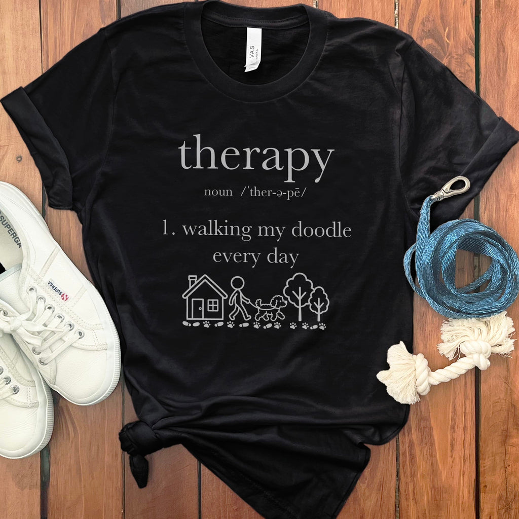 Therapy Doodle Definition T-Shirt in Black / S by Puppy Jo