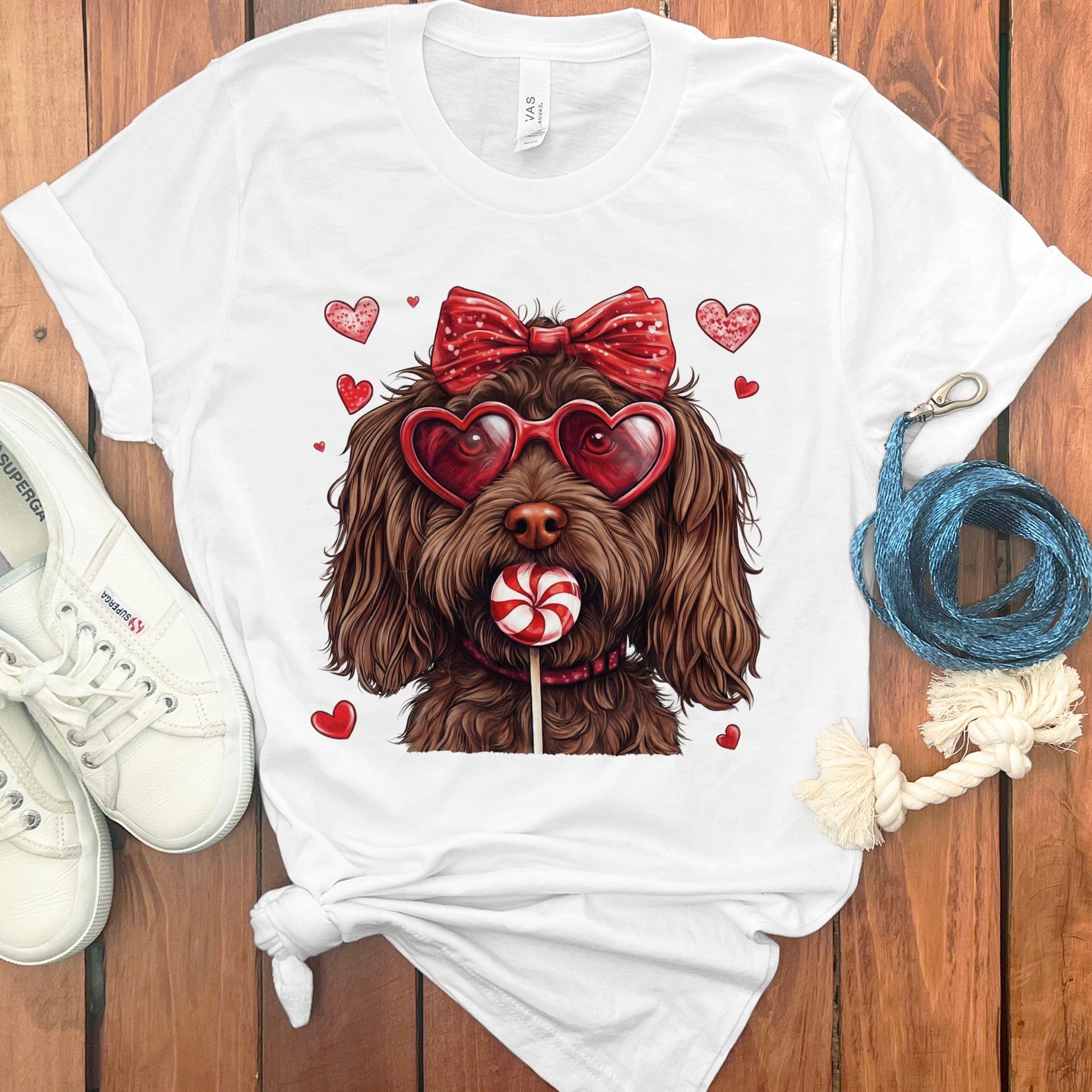 Adorable Dog with Heart Glasses Shirt for Pet Lovers