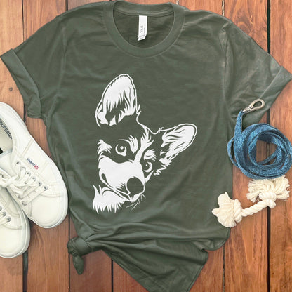 Cute Corgi Face Graphic Tee Unisex T-shirt product