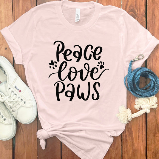 Peace Love Paws Graphic Short Sleeve T-Shirt product