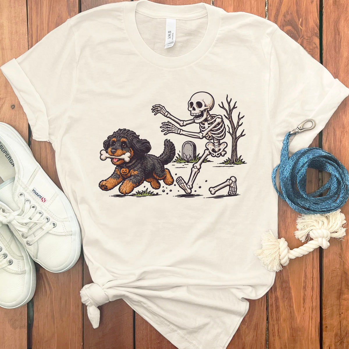 Phantom Goldendoodle Bone Thief T-Shirt in Natural / S by Puppy Jo