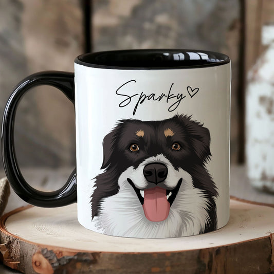 Custom Pet Portait Colored Mug - PuppyJo Mug