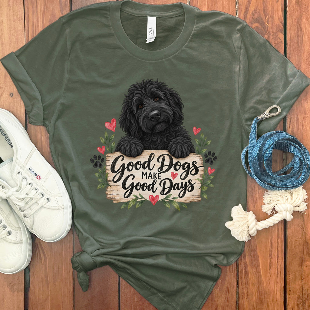 Black Goldendoodle Good Days T-Shirt
