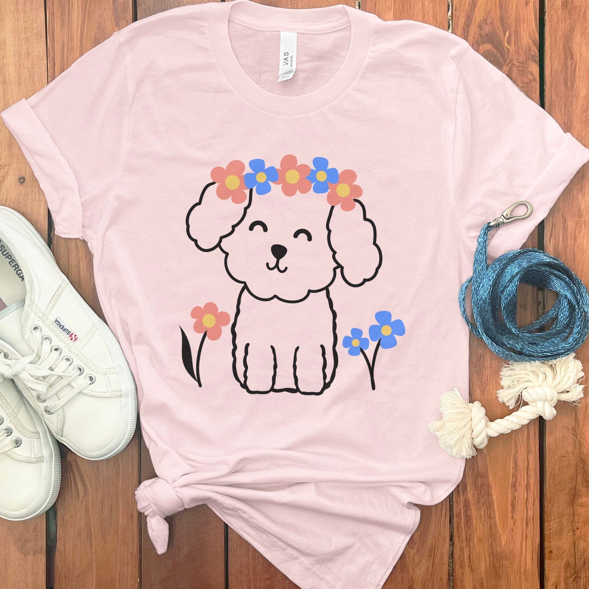 Cute Dog With Flower Crown Graphic T-Shirt product