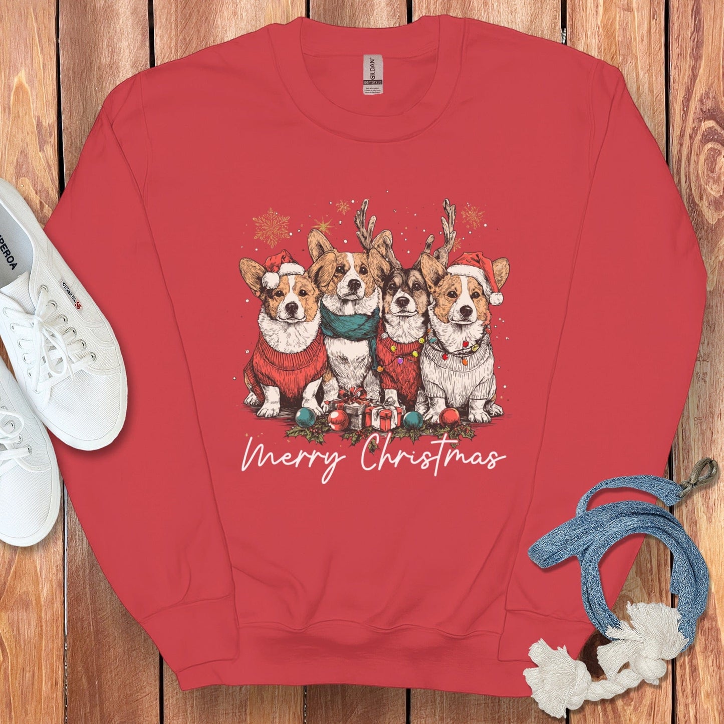 Cozy Christmas Dogs Sweatshirt Perfect for Holidays