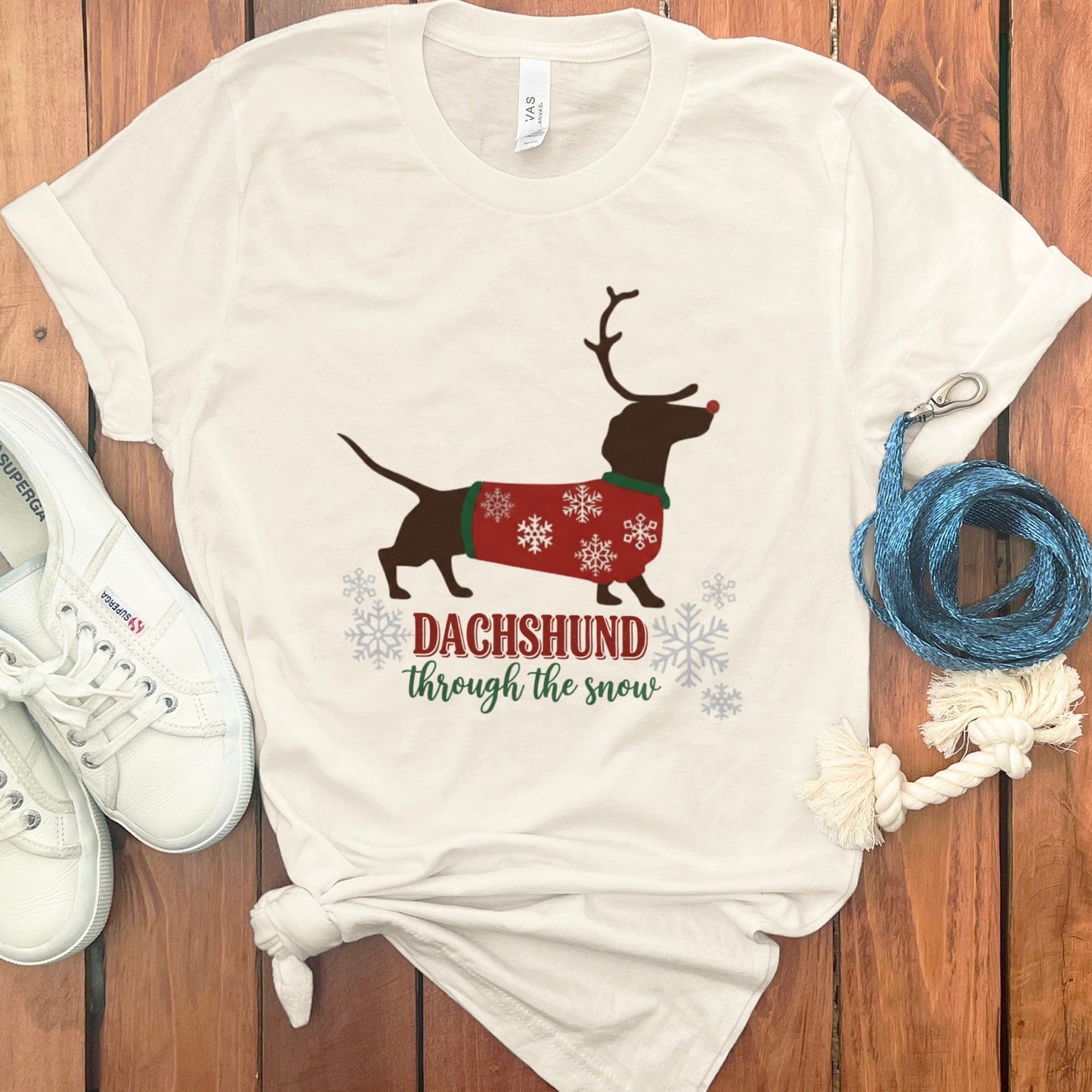Dachshund Through the Snow Festive Holiday Shirt product