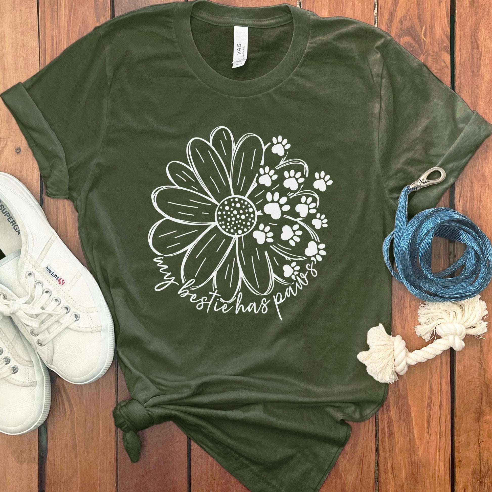 My Bestie Has Paws Flower Graphic Design product