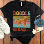 Doodle Dad Retro Striped Graphic T-shirt Product