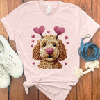 Cute Doodle with Heart Antlers T-Shirt Design
