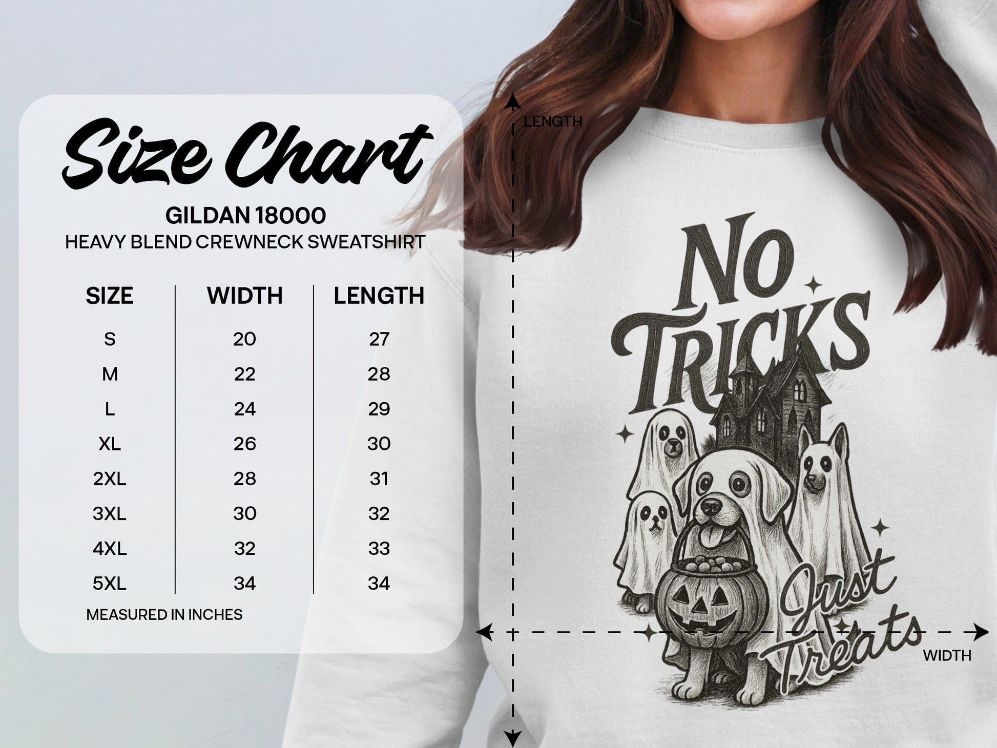No Tricks Just Treats Halloween Print Sweatshirt product type