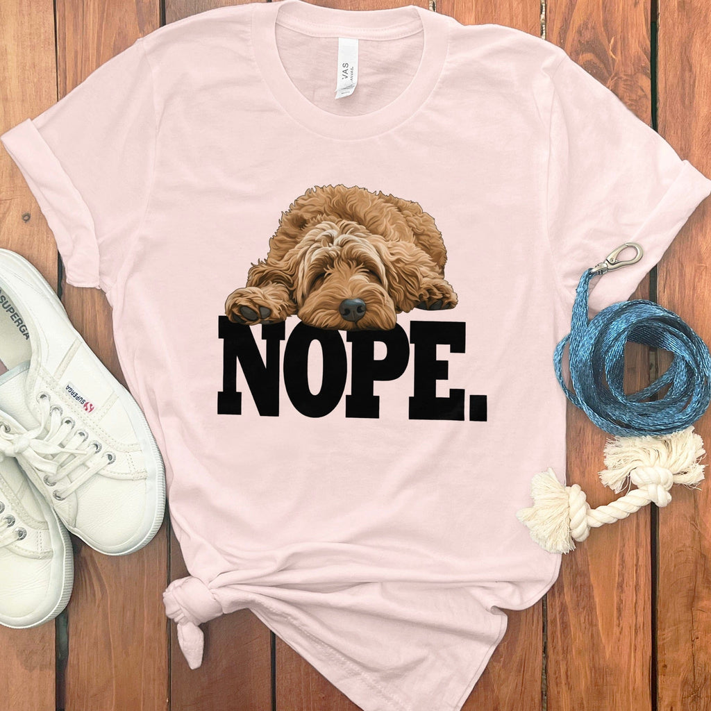 'Nope Golden Doodle Dog Graphic T-shirt For Pet Lovers'