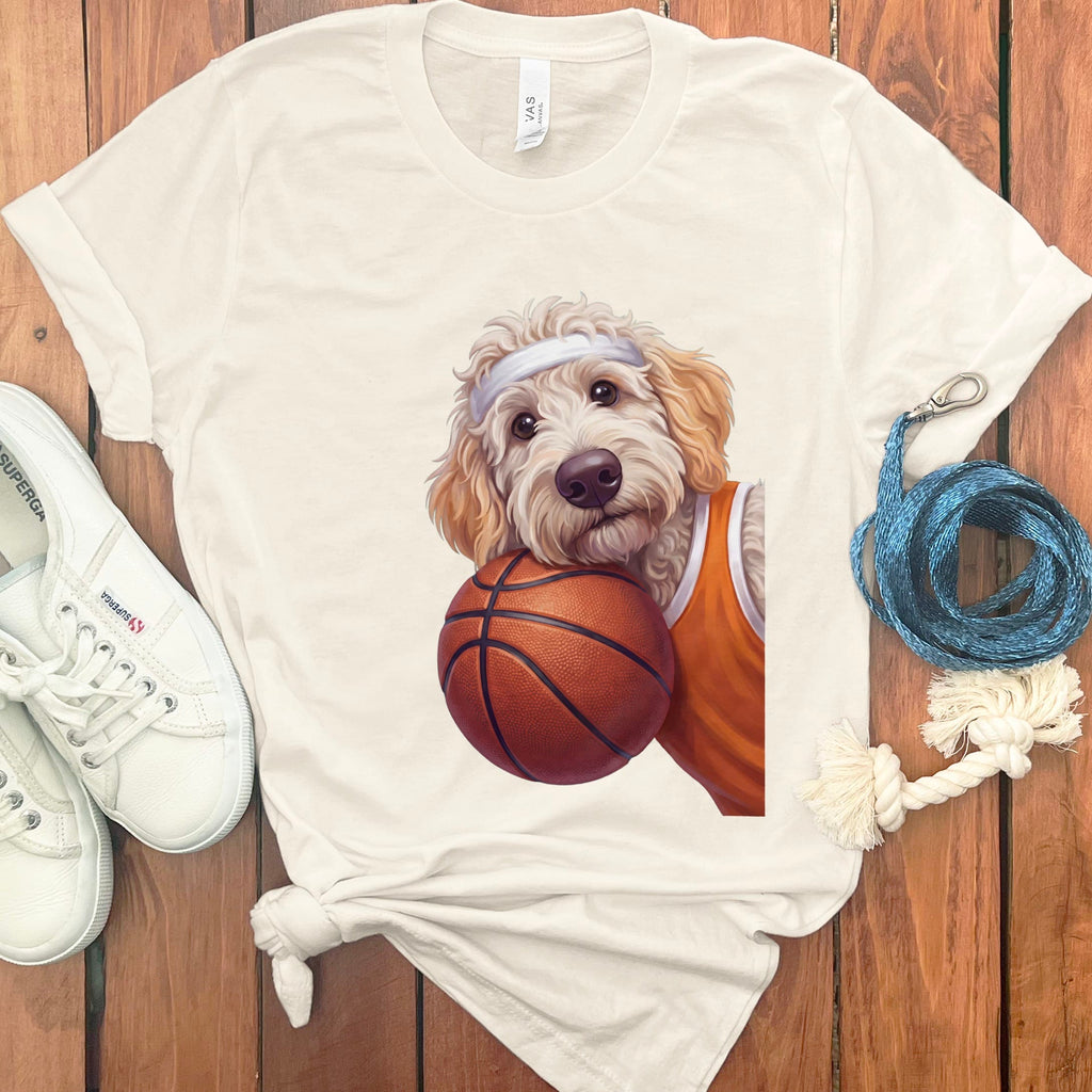 Maltipoo Basketball Player T-Shirt in Natural / S by Puppy Jo