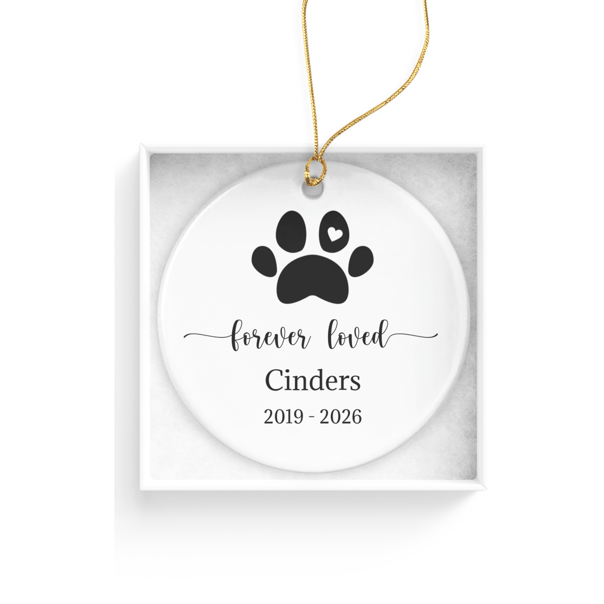 Personalized Forever Loved Pet Ornament in by AnywherePOD