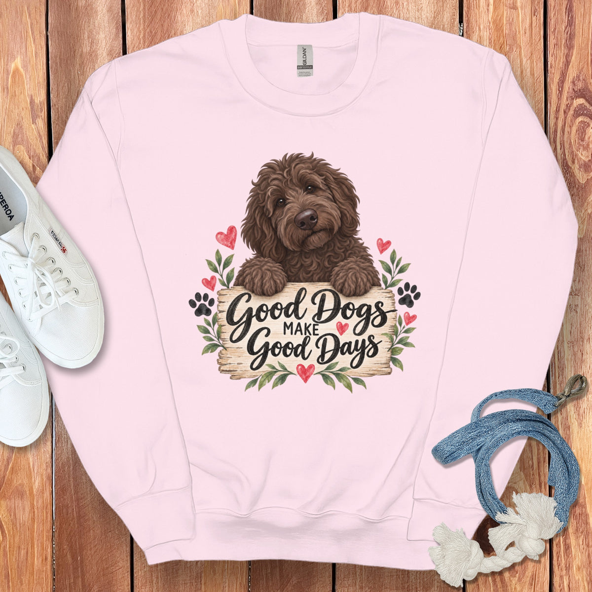 Chocolate Goldendoodle Good Days Sweatshirt