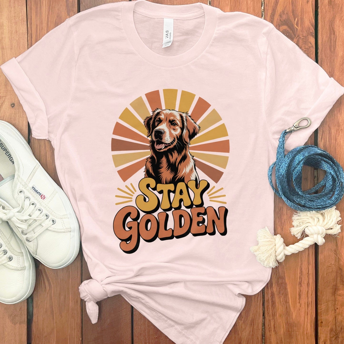 Stay Golden Dog Themed Graphic T-shirt product