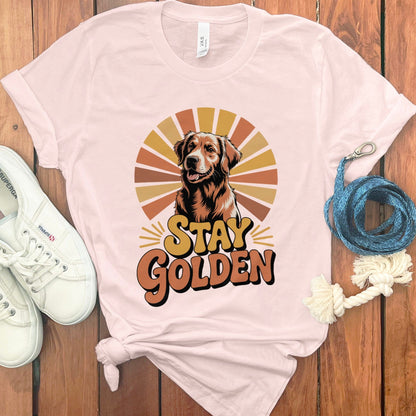 Stay Golden Dog Themed Graphic T-shirt product