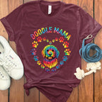 Doodle Mama Colorful Paw Print Design T-Shirt Product