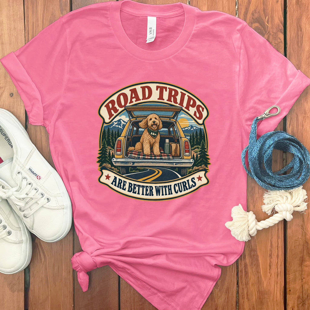 Doodle Road Trips T-Shirt in Charity Pink / S by Puppy Jo