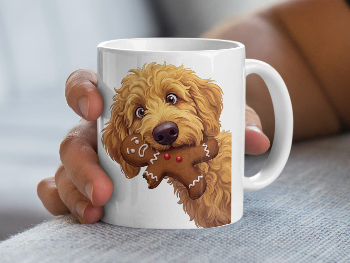Apricot Goldendoodle Cookie Thief Mug in by Puppy Jo