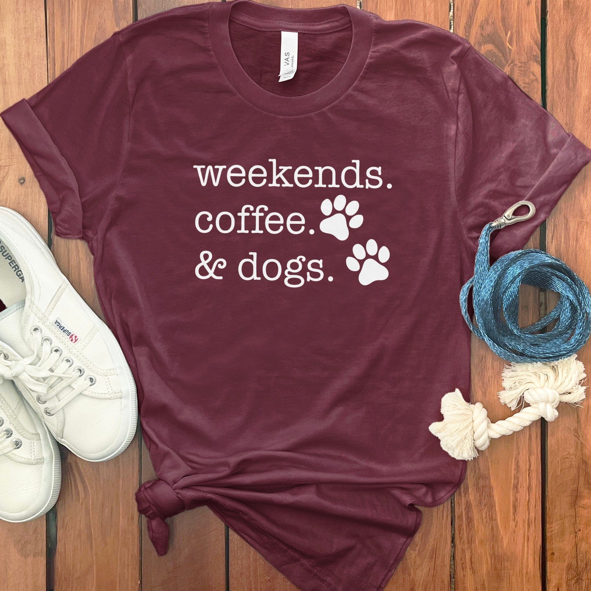 Weekends Coffee Dogs Paw Print Graphic T-shirt product