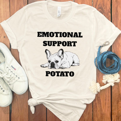 Emotional Support Potato White Graphic Shirt product type