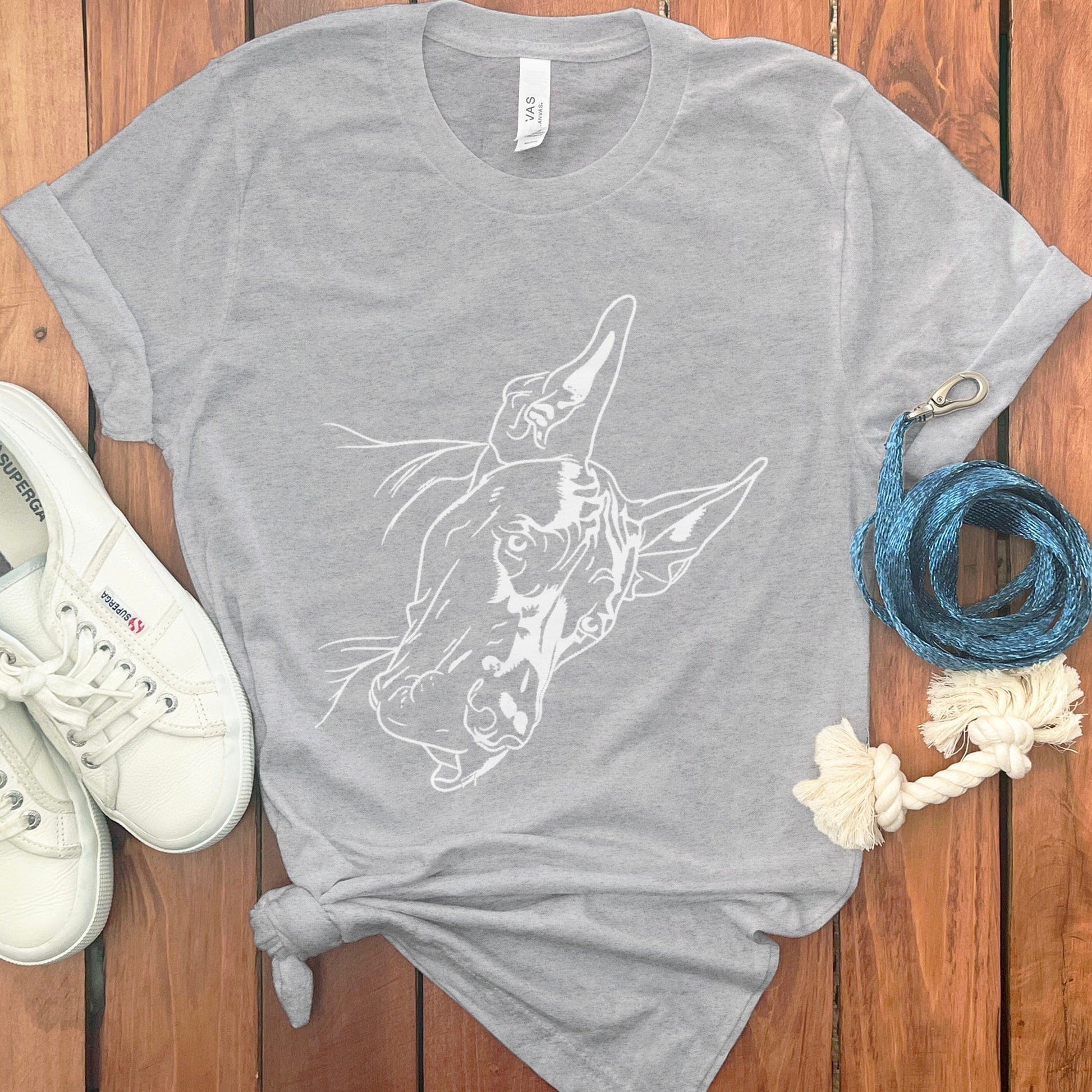 Adorable Dog Line Art Graphic Print T-shirt product type