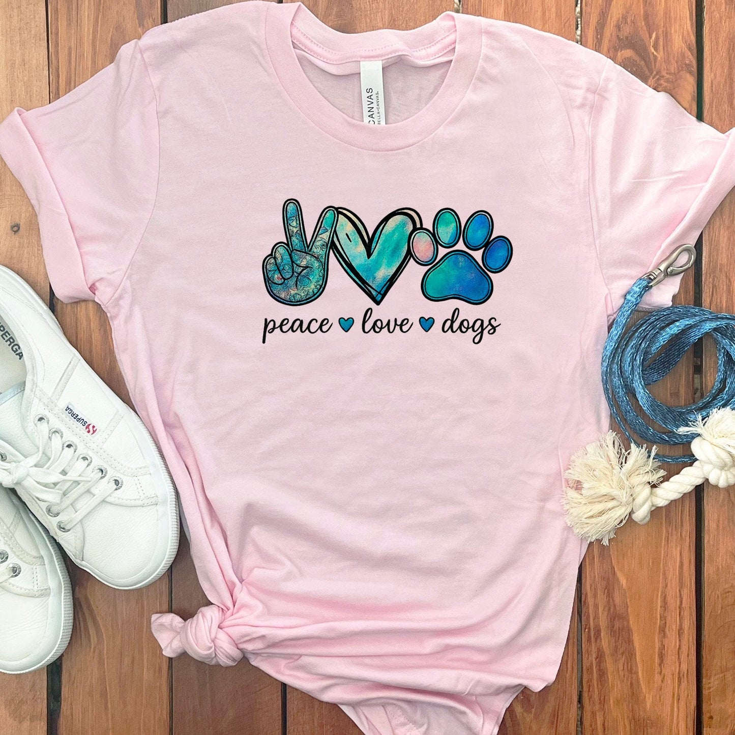 Peace Love Dogs Graphic Tee Shirt product