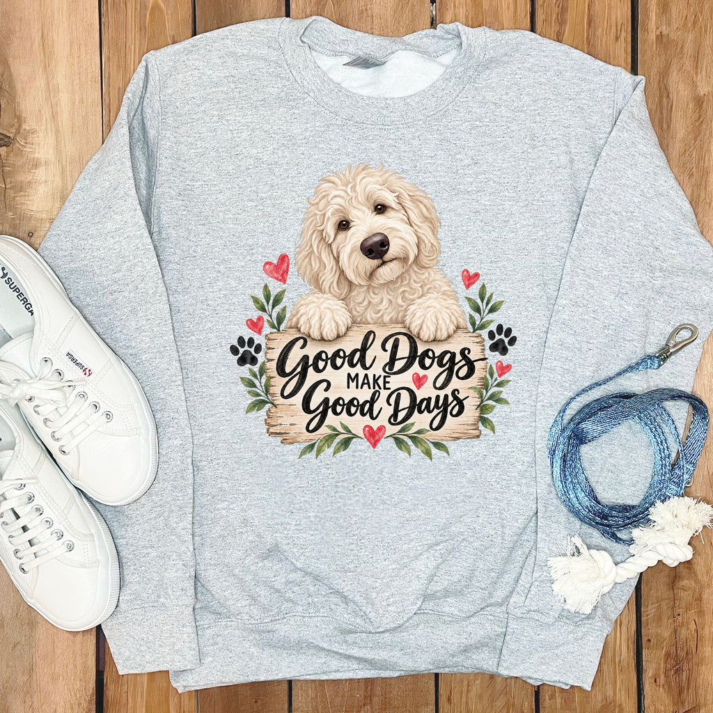 Cream Goldendoodle Good Days Sweatshirt