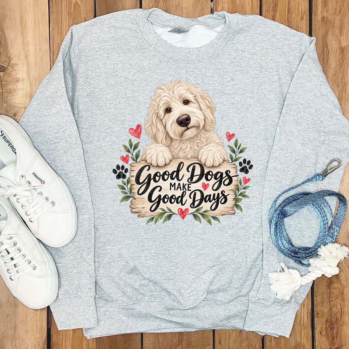 Cream Goldendoodle Good Days Sweatshirt