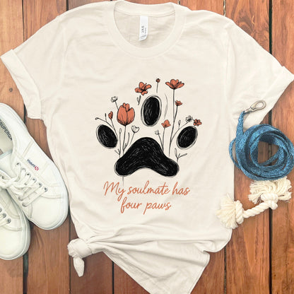My Soulmate Has Four Paws Print T-shirt product type