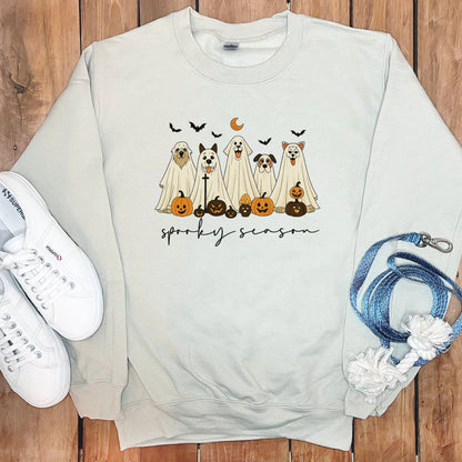 Spooky Season Halloween Ghosts Dogs Sweatshirt product type