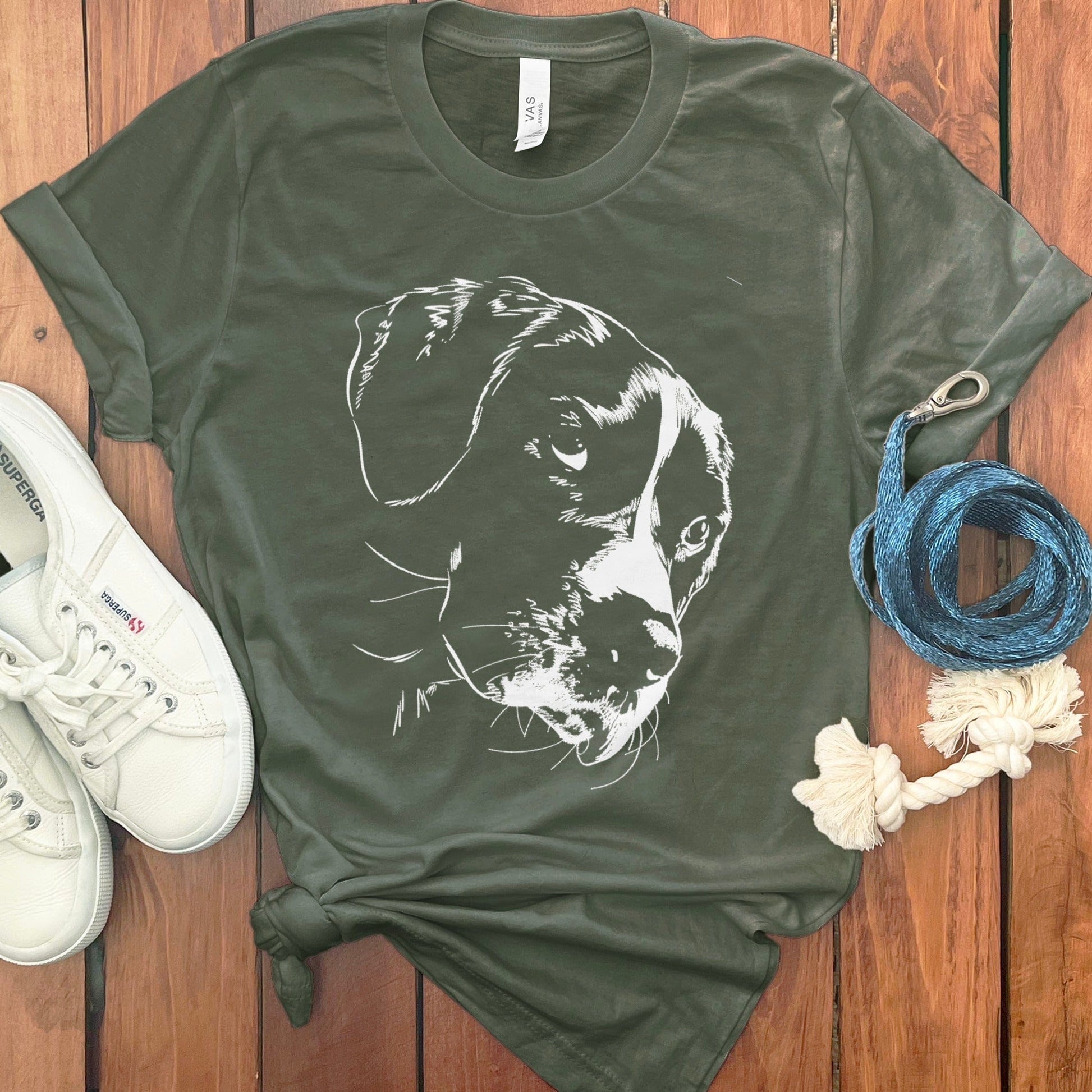 Dog Portrait Graphic Tee Shirt Unisex Custom Dog Product
