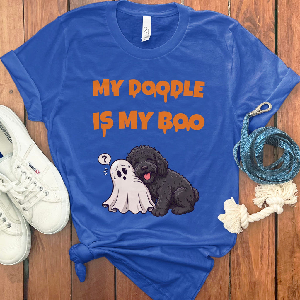 Black Goldendoodle My Boo T-Shirt in True Royal / S by Puppy Jo