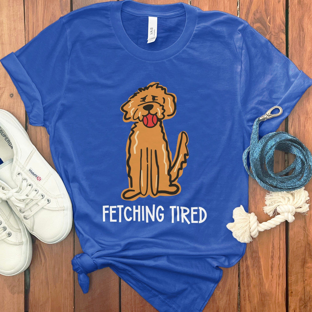 Fetching Tired Funny Dog Illustration Shirt