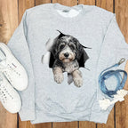 Cute Dog Design Sweatshirt for Casual Outfits