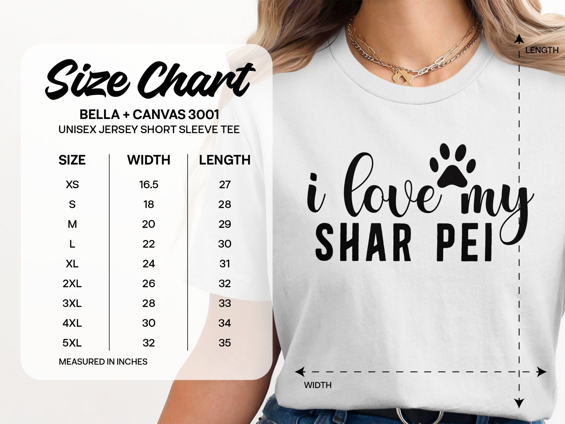 I Love My Shar Pei Unisex Jersey Short Sleeve Tee product
