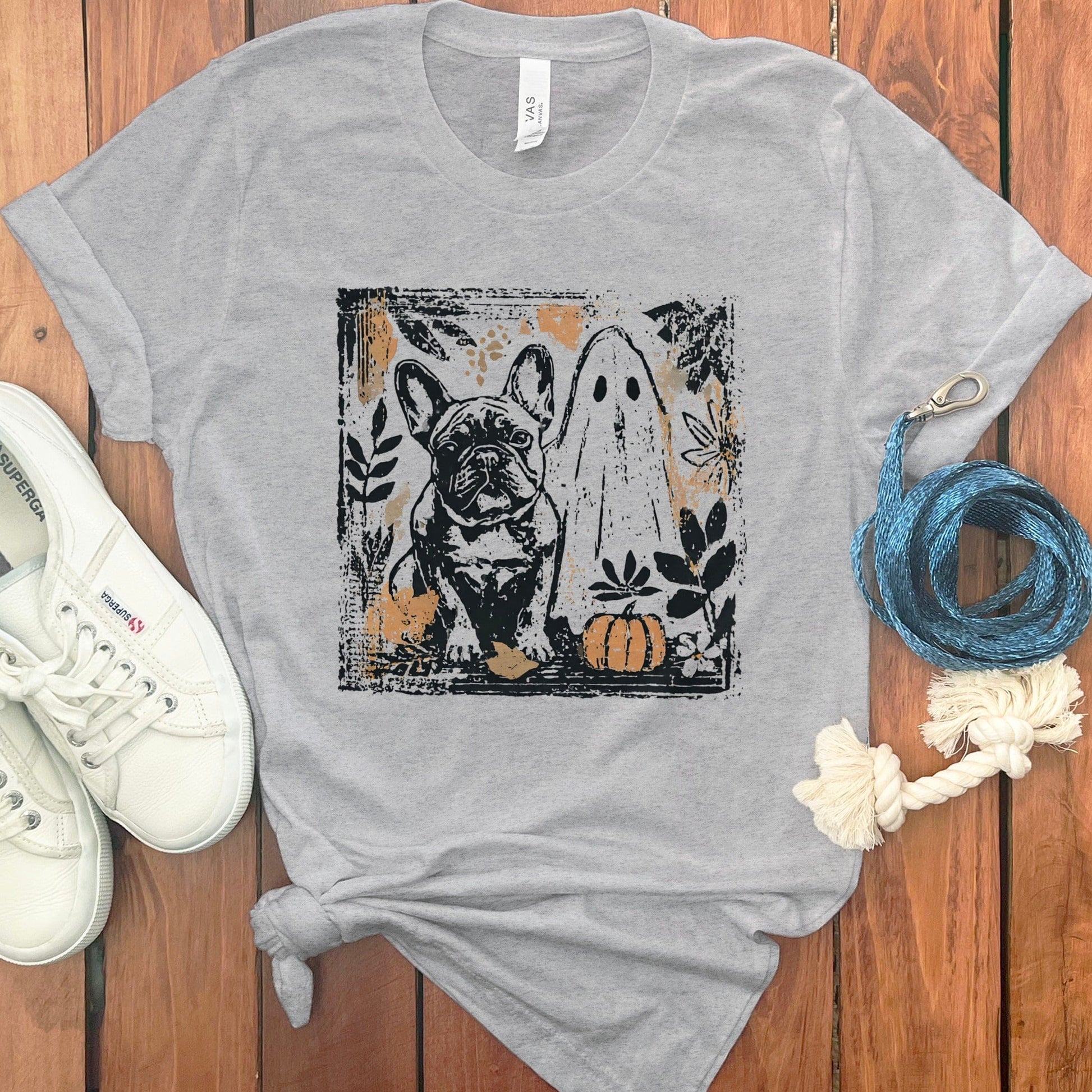 French Bulldog with Halloween Ghost Design Graphic product